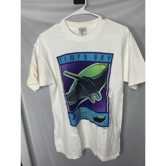 Vintage L 1999 Tampa Bay Devil Rays Retro Tshirt Rare‎ Unique